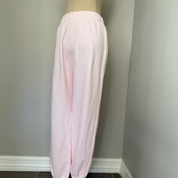 LoveShackFancy Lillia Embellished Ribbon Sweatpants in Icicle Pink Size Medium - Picture 9 of 9